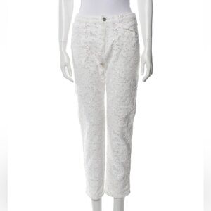 Isabel Marant Eyelet Lace Pants 🤍 White Designer Straight Leg | US 6 / FR 36